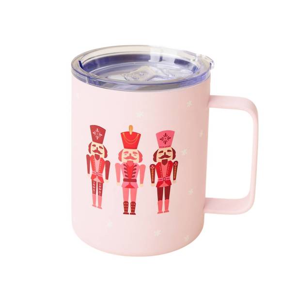 NEW THE DARLING EFFECT holiday insulated mugs in nutcracker - Picture 1 of 4
